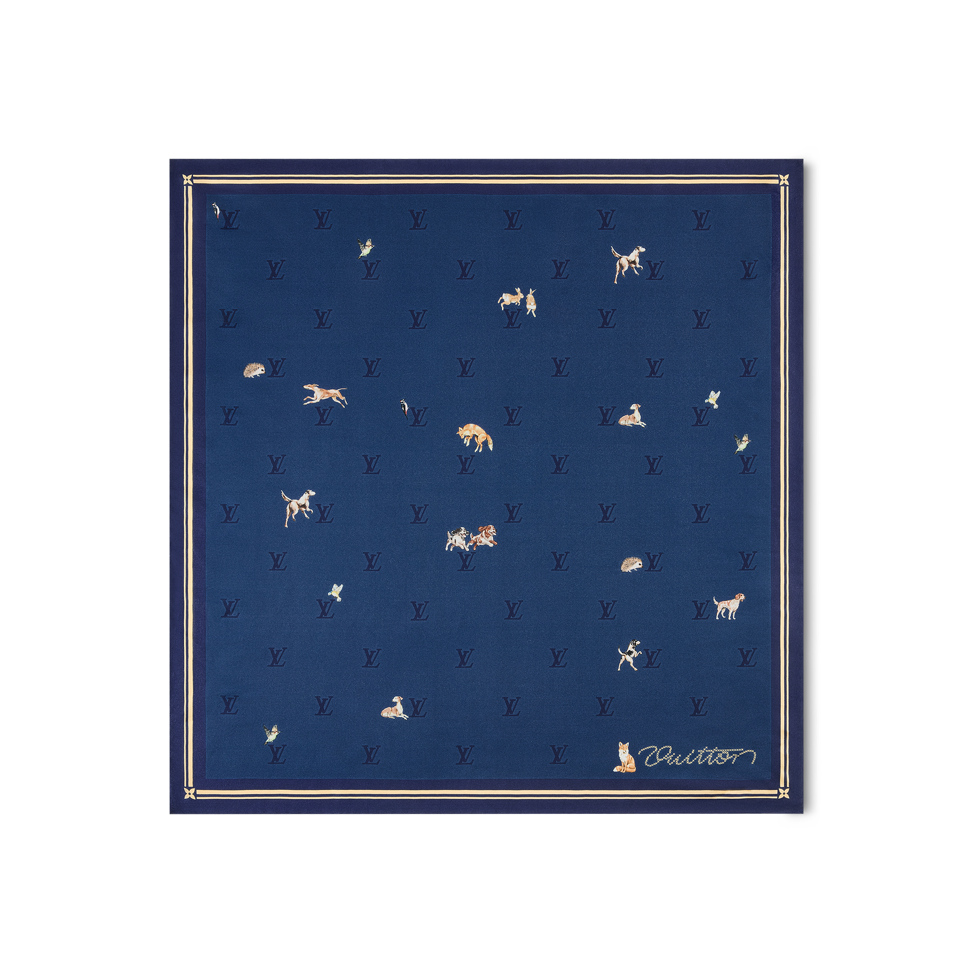 Animal Blason Bandana - Luxury S00 Blue | LOUIS VUITTON